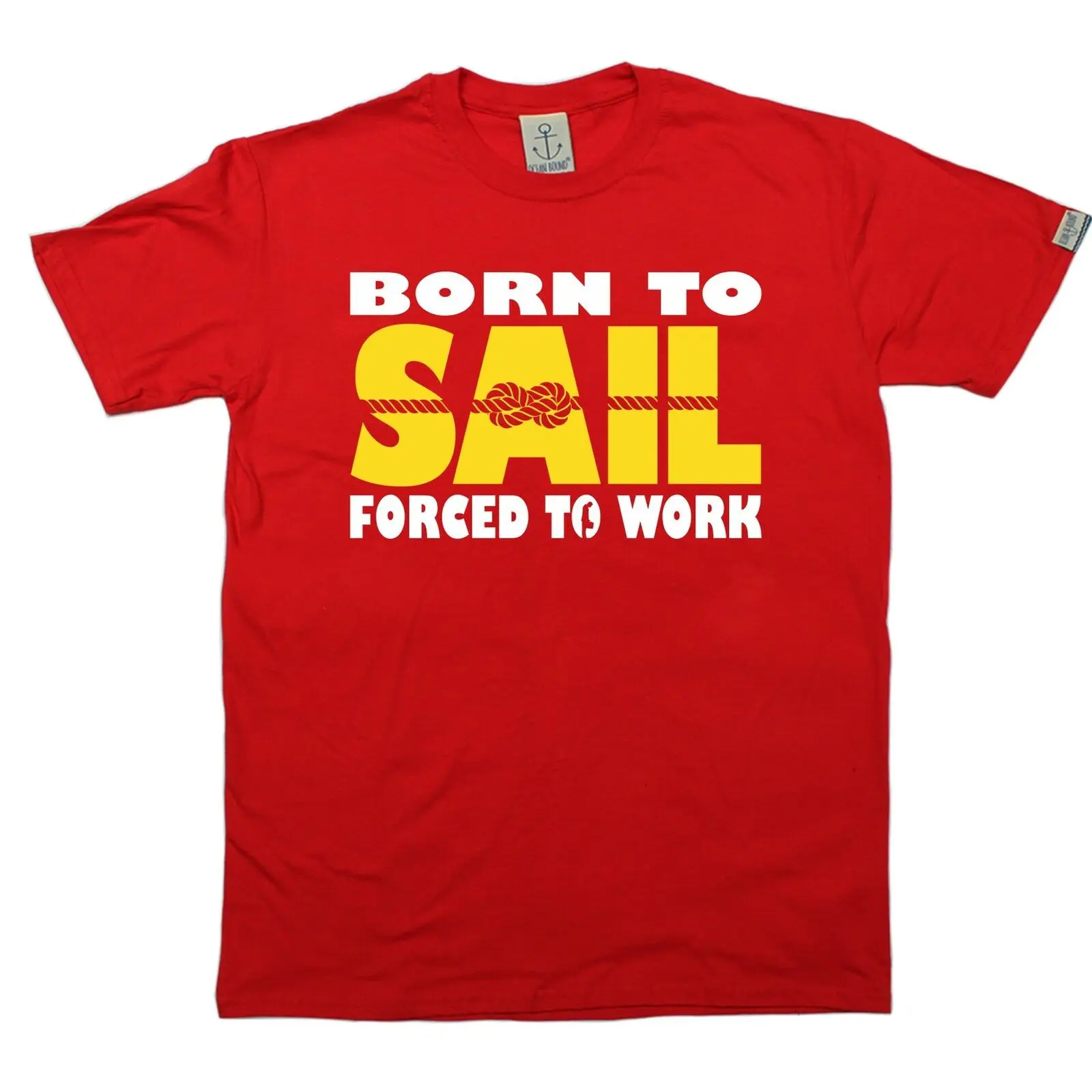 Мужская футболка с надписью Born To Sail Повседневная унисекс forced work|Мужские футболки|