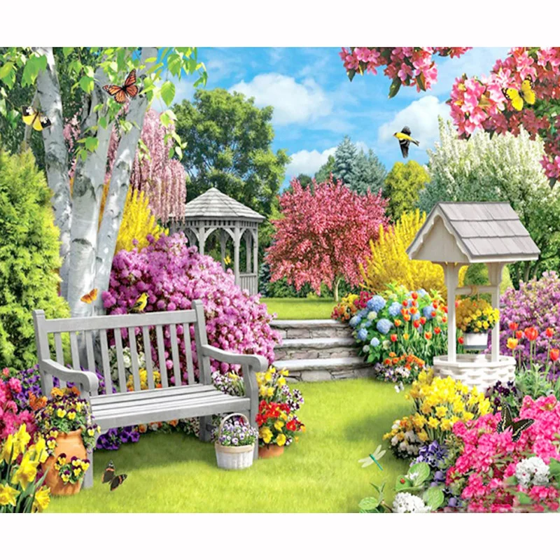 5D DIY алмазная живопись вышивка красивый сад искусство подарок полная Алмазная