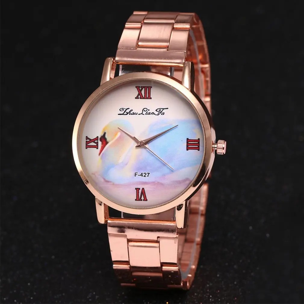 Женские кварцевые часы со стальным браслетом в минималистичном стиле