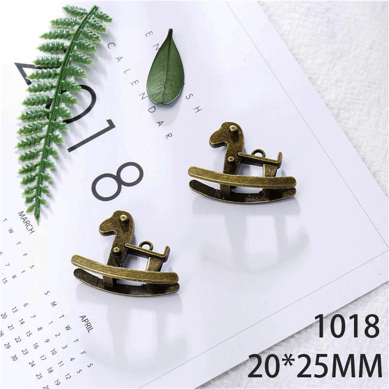 

20*25mm 6pcs Horse Alloy Pendant For Diy Jewelry Making 2 Colors Antique Silver Antique Bronze No.1018