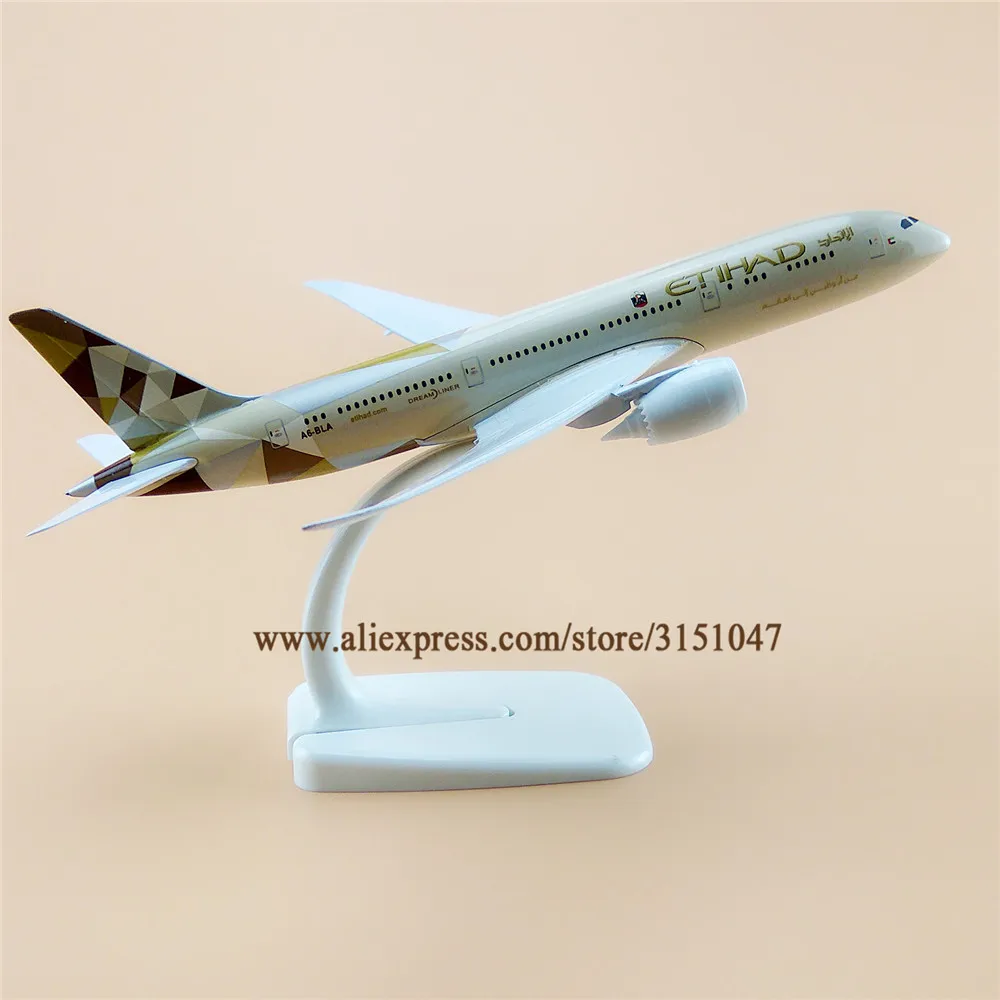Металлическая фотосессия 20 см авиакомпании Etihad Airlines Боинг 787 модель B787 Air