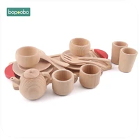 wooden cutlery pretend play tea set wooden educational activity fruit cut kitchen food toy inspired wooden baby toys