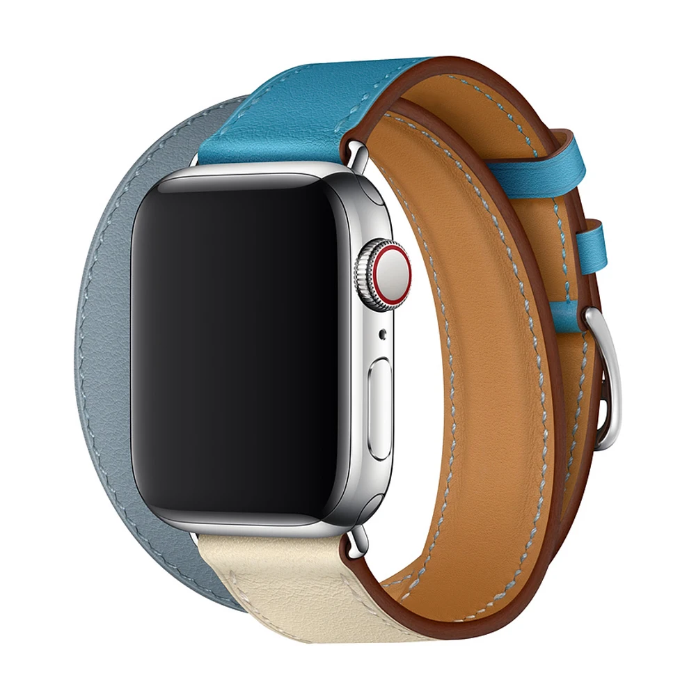 Хохлатый ремешок для apple watch band iwatch band Pulseira apple watch 5 4 44 мм 40 мм 42 мм 38 мм кожаный браслет для часов