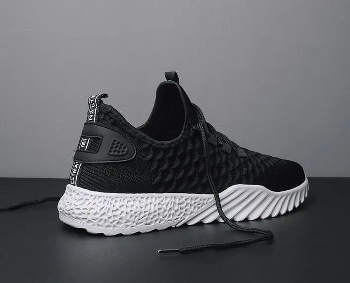 Новинка года; сезон весна-лето; Мужская обувь из ткани Flyknit; координатная сетка; дышащая уличная трендовая Спортивная повседневная обувь; Мужская обувь; кроссовки; лоферы