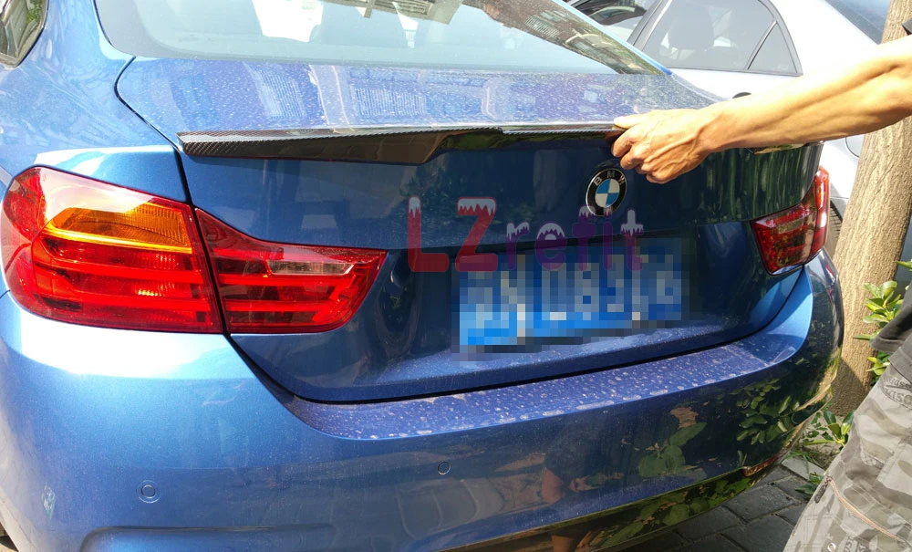 Настоящее углеродное волокно M4 Стиль багажник загрузки спойлер для BMW F32 4-Series Coupe