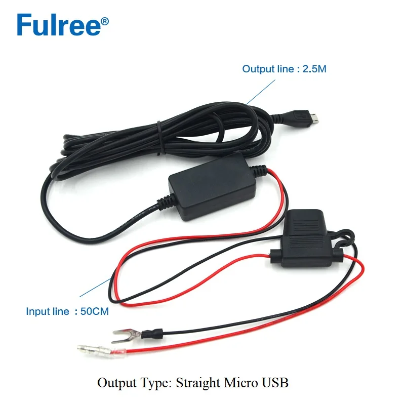 Мини микро USB видеорегистратор Hardwire предохранитель комплект защита от низкого напряжения 12 В до 5 В адаптер питания автомобильный черный ящик Автомобильный видеорегистратор камера кабель