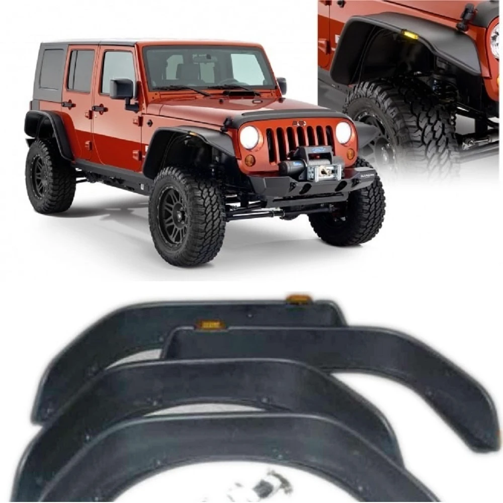 Черная вспышка из АБС пластика со светодиодами для wrangler jk 07 16 J094|Грязезащита| |