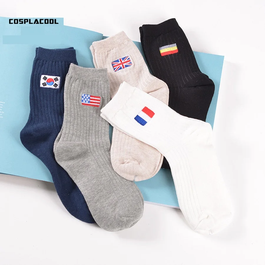 [COSPLACOOL] Высокое качество Осень/Зима цветные полосатые теплые хлопковые носки