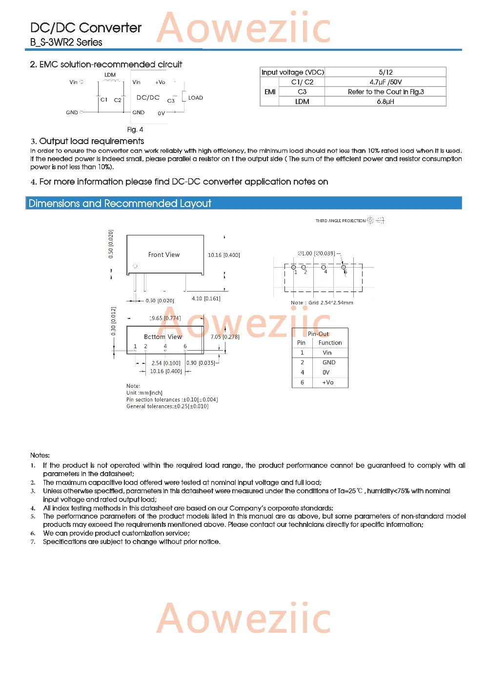 

Aoweziic (1PCS) (2PCS) (5PCS) (10PCS) B0505S-3WR2 New Original SIP4 Input: 5V Output: 5V 0.6A DC-DC 1.5kV Voltage Isolate