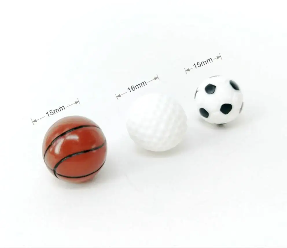 

Dollhouse miniature toy mini golf football basketball
