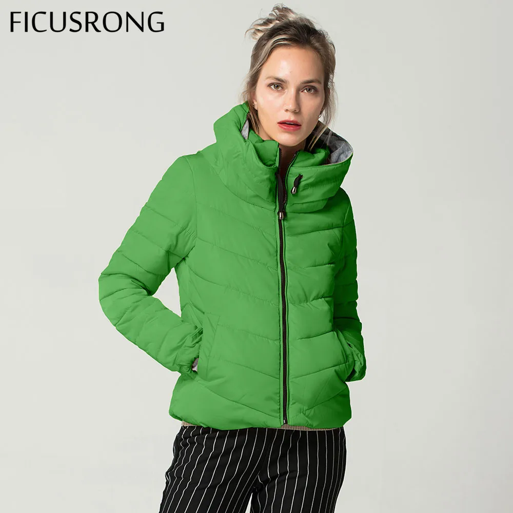 Short Autumn Winter Jacket Women Parkas Hooded Coats Female Wadded Jacket Women Parka Padded Jacket With Gloves chaqueta mujer