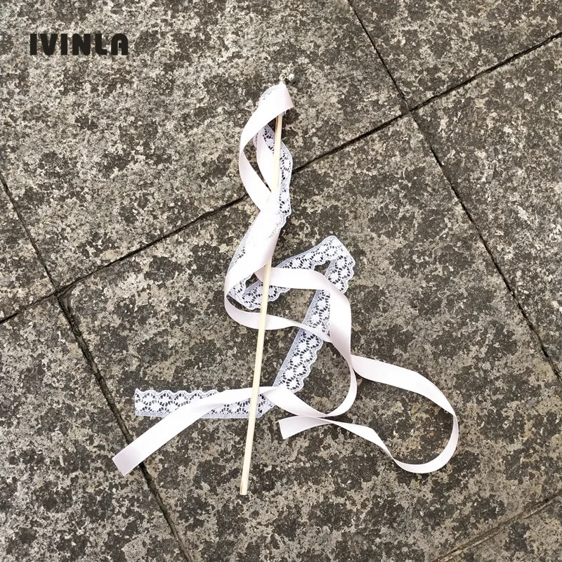 50Pieces/Lot pink wedding wands with lace for Event Party Supplies Wedding | Дом и сад