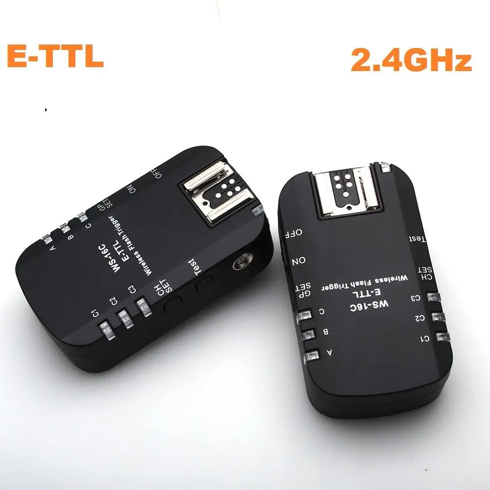 WS 16C 1/8000S HSS 100M E TTL Беспроводная 2 4 GHz система триггера вспышки для Canon 600EX 580EX 430EXII 320EX