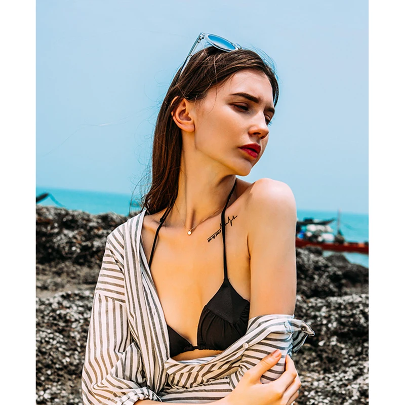 Peri'sBox изящное крошечное колье-чокер из кубического циркония для женщин, простое звено цепи, многослойные богемные короткие Колье, маленькое CZ ожерелье с подвеской s