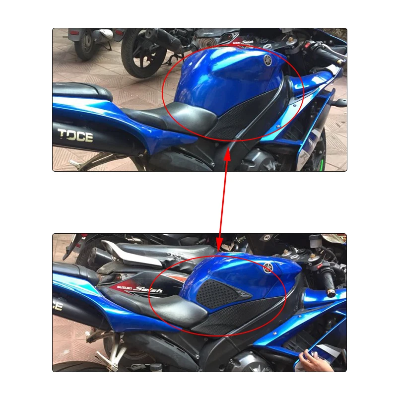 Для Yamaha R1 YZF 2007 2008 наклейка для мотоцикла противоскользящая накладка на топливный