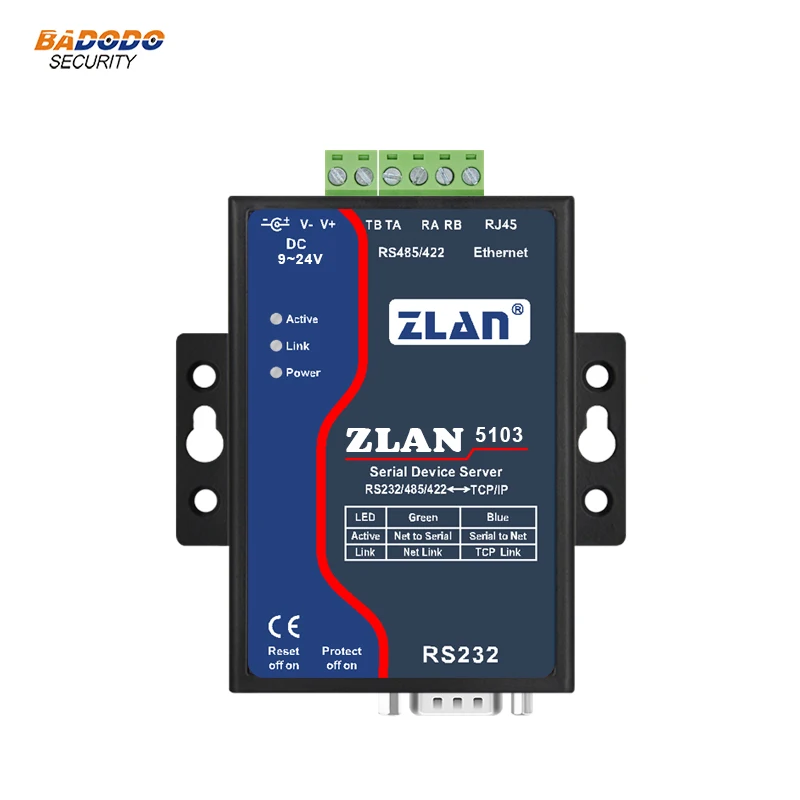Последовательный порт RS232 RS422 RS485 к Ethernet TCP/IP сервер устройство конвертер ZLAN5103
