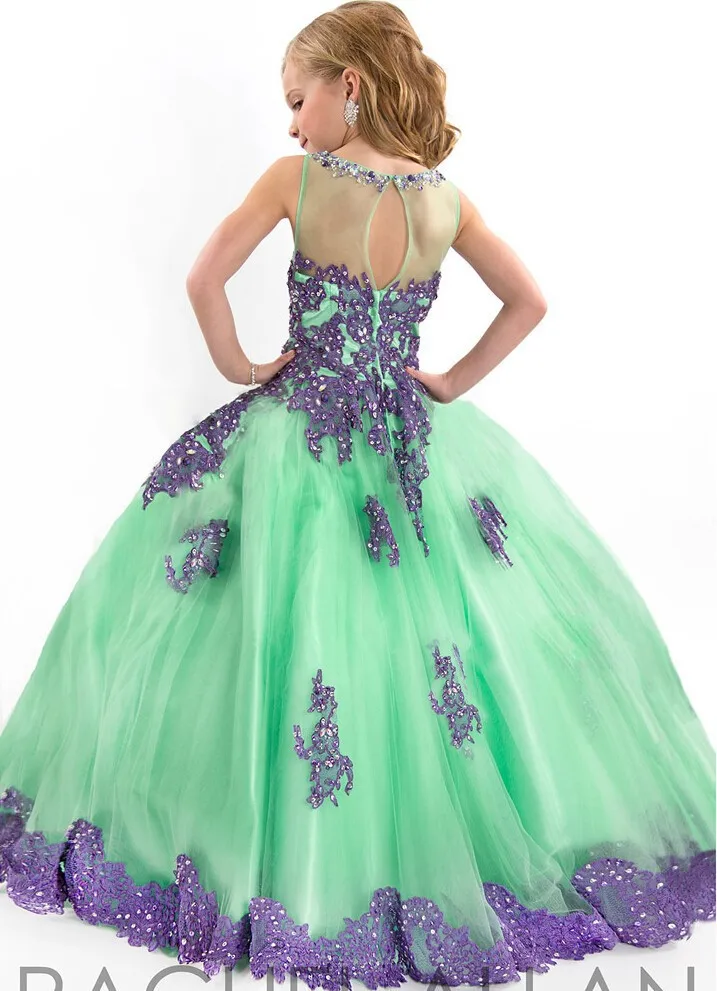 2016 Девушки Pageant Платья свадебное Бальное платье Этап Производительность День