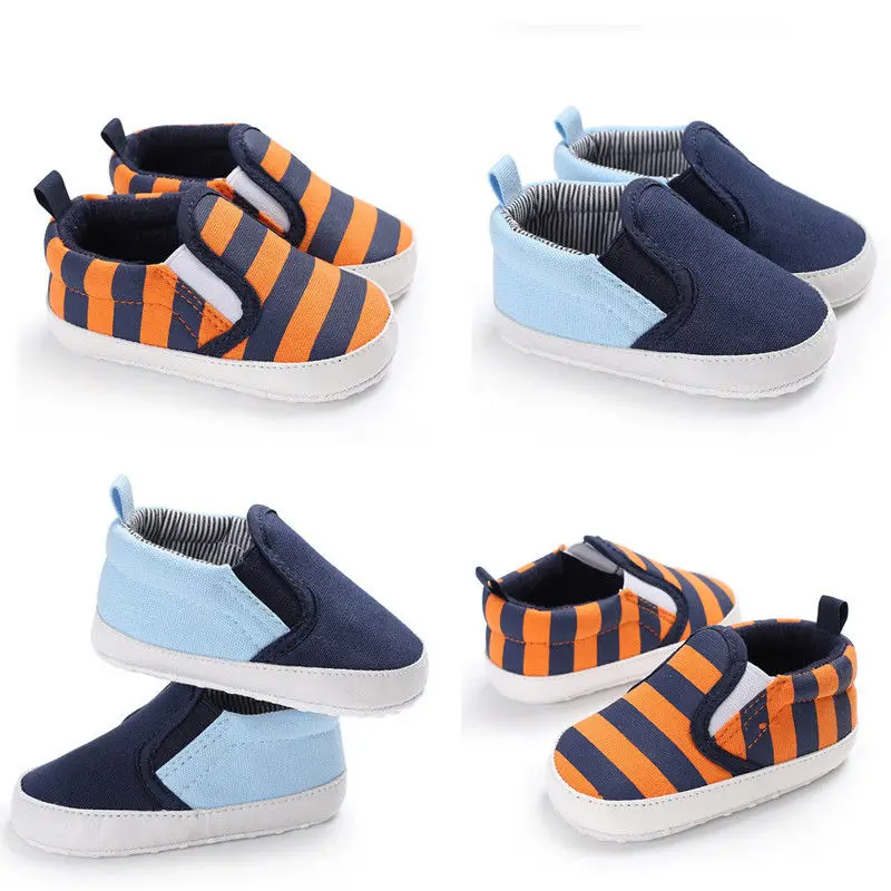 2018 детская обувь для новорожденных мальчиков и девочек полосатые кроссовки