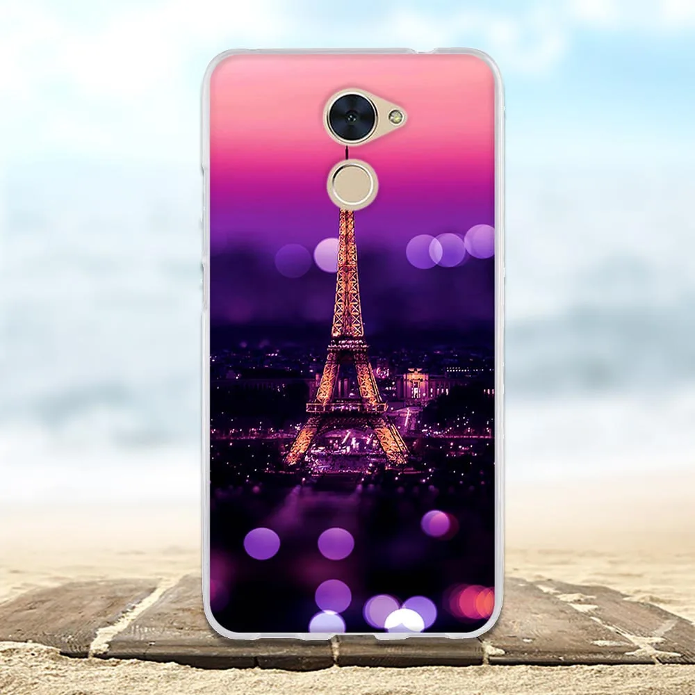 For Huawei Y7 Prime Case 3D Fundas Coque Enjoy 7 Plus Phone Cases Soft Silicone TPU Back Cover | Мобильные телефоны и