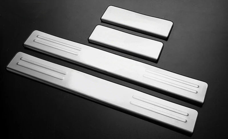 4 шт нержавеющей скребок для очистки ног на двери защита порога пластины педалей