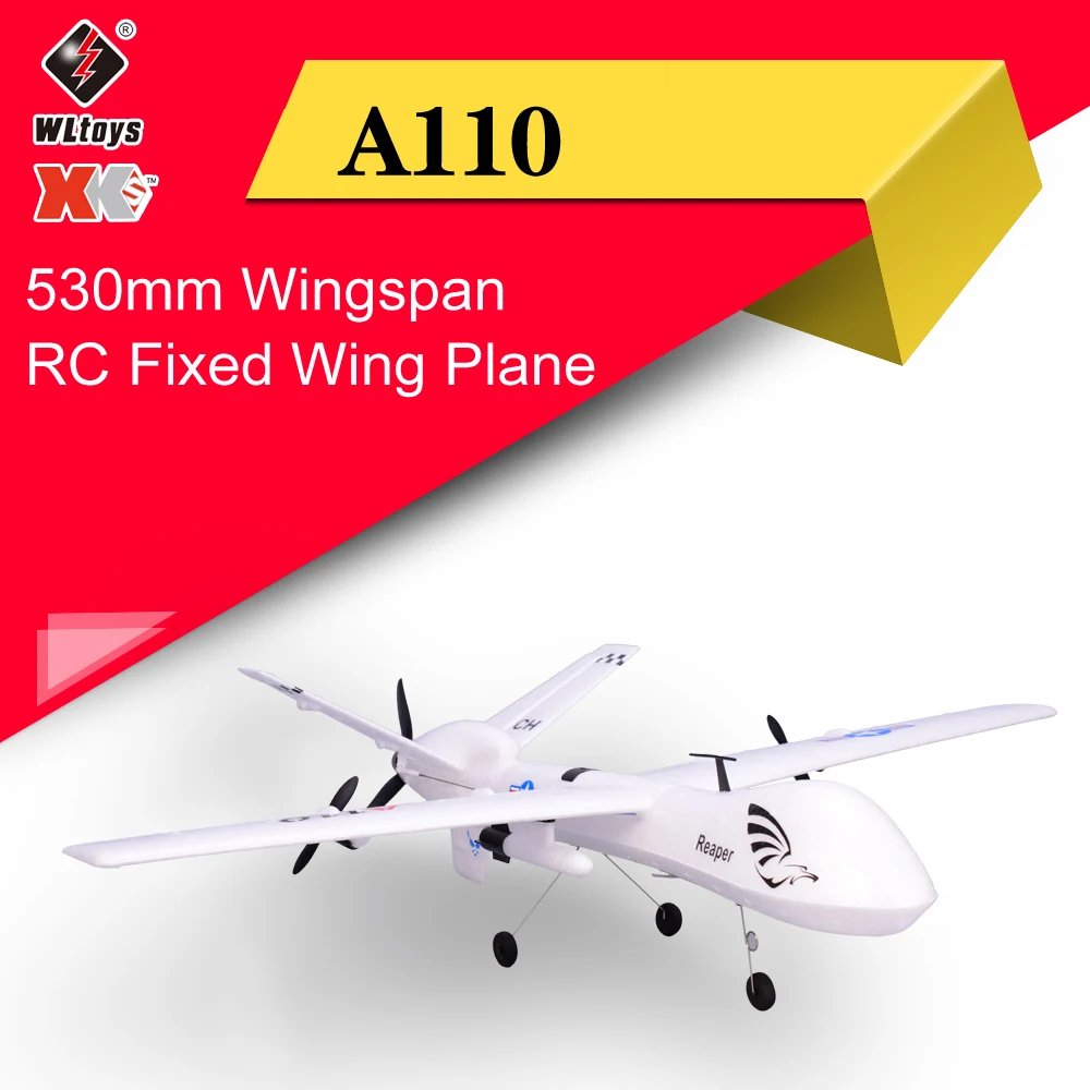 WLtoys XK A110 Хищник MQ-9 2,4 г 3Ch RC самолет Z51 обновление наружные игрушки Дрон Хищник MQ-9 модель детская игрушка