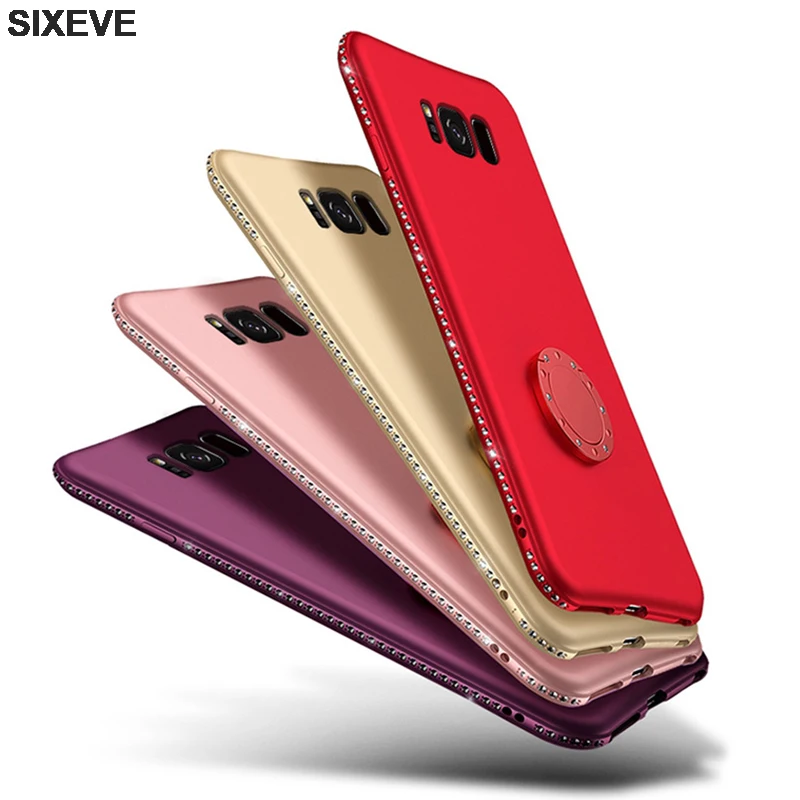 Роскошный Блестящий Мягкий силиконовый чехол из ТПУ со стразами для Samsung Galaxy S10E S8