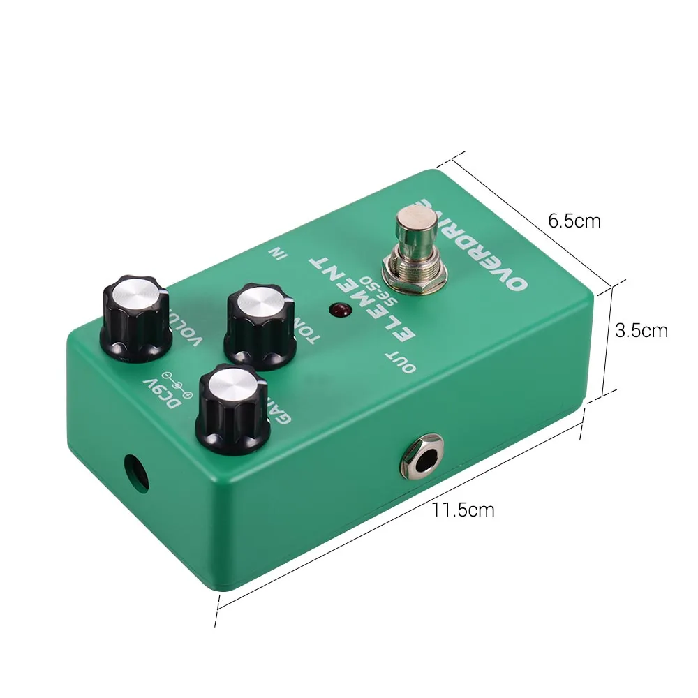 High-Sensitive Analog Overdrive Guitar Effect Pedal with Volume Gain Tone Control True Bypass Full Metal Body | Спорт и развлечения