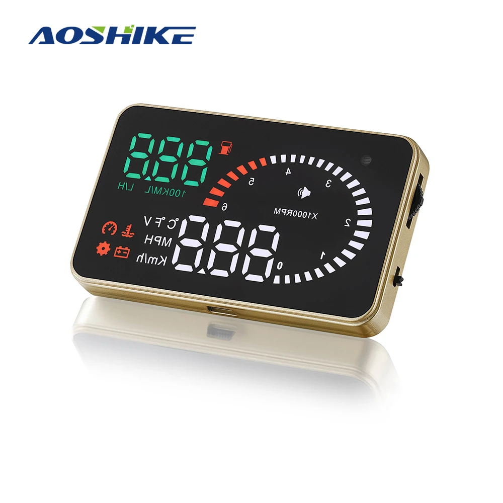 AOSHIKE X6 3 5 автомобильный Hud Дисплей измеритель скорости OBD2 превышение напряжение