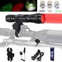 factory sell led hunting light tactical ultra weapon airsoft light18650 batterychargergun scope mountremote pressure switch