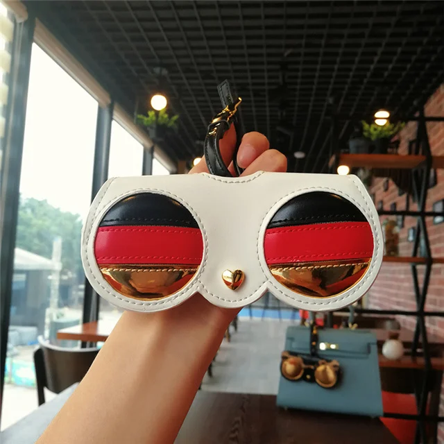 white Новая мода животных мультфильм женщин портативный чехол из искусственной кожи солнцезащитные очки коробка для очков Солнцезащитные очки милая защитная сумка - Цвет: white
