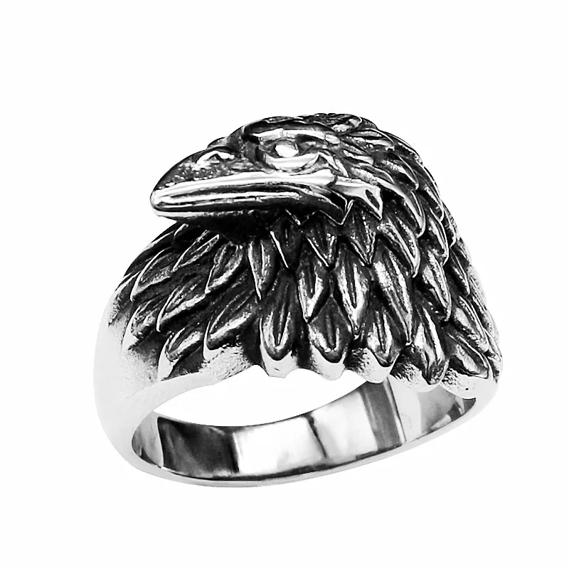 Мужское кольцо KLDY Золотое с изображением орла из нержавеющей стали|Кольца| |