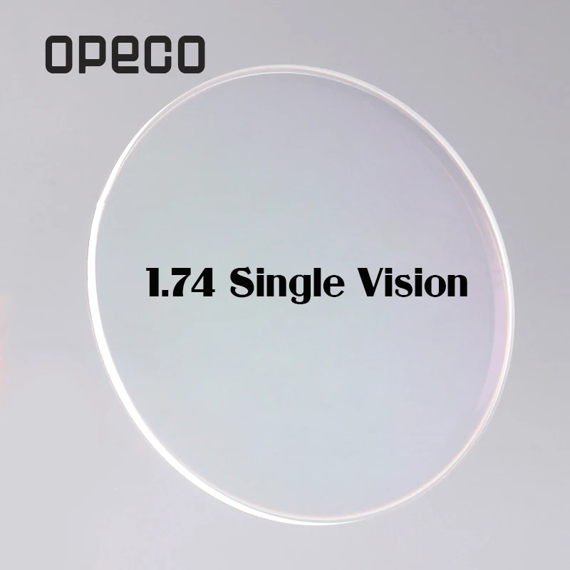 Opeco 1.74 High Index Ultra Thin Single Vision Lenses Plastic Lenses Prescription Myopia Recipe Reading Optical Lenses