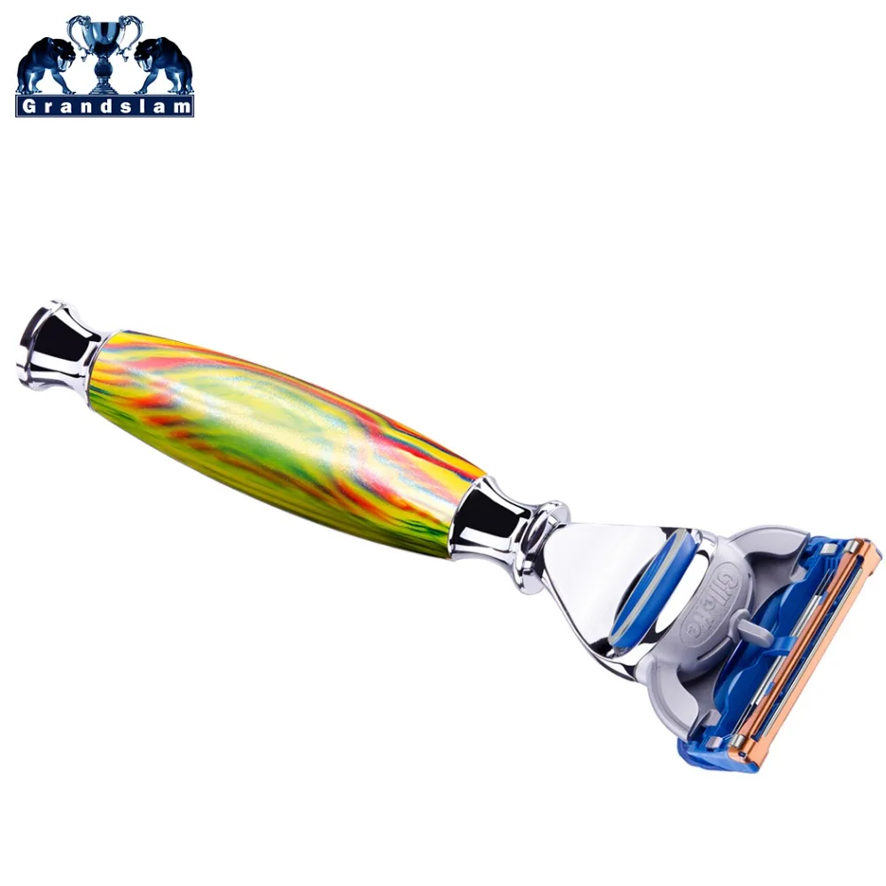 Grandslam Manual Cartridge 5 Layers Shaving Razor Handle For Man + 1pcs Layer Blade Black Gift Box | Красота и здоровье