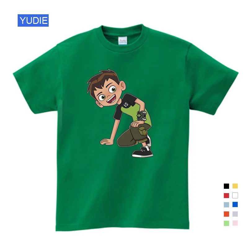 Новая модная детская футболка Omnitrix Ben 10, футболка, летние топы для маленьких мальчиков и девочек с рисунком аниме, 3-8 лет, YUDIE - Цвет: T-shirt