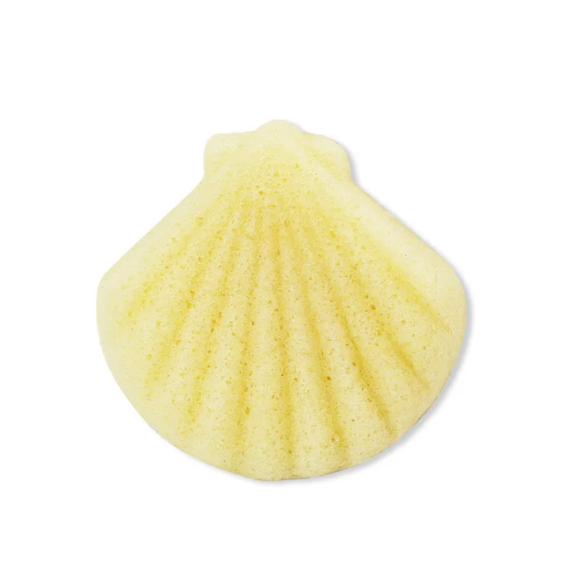 06 Scallop мультфильм форма отшелушиватель очистка Konjac Губка натуральный аморфофаллюс коньяк слоеное лицо мойка Чистка спонж для макияжа Konjac Губка унисекс - Цвет: 06