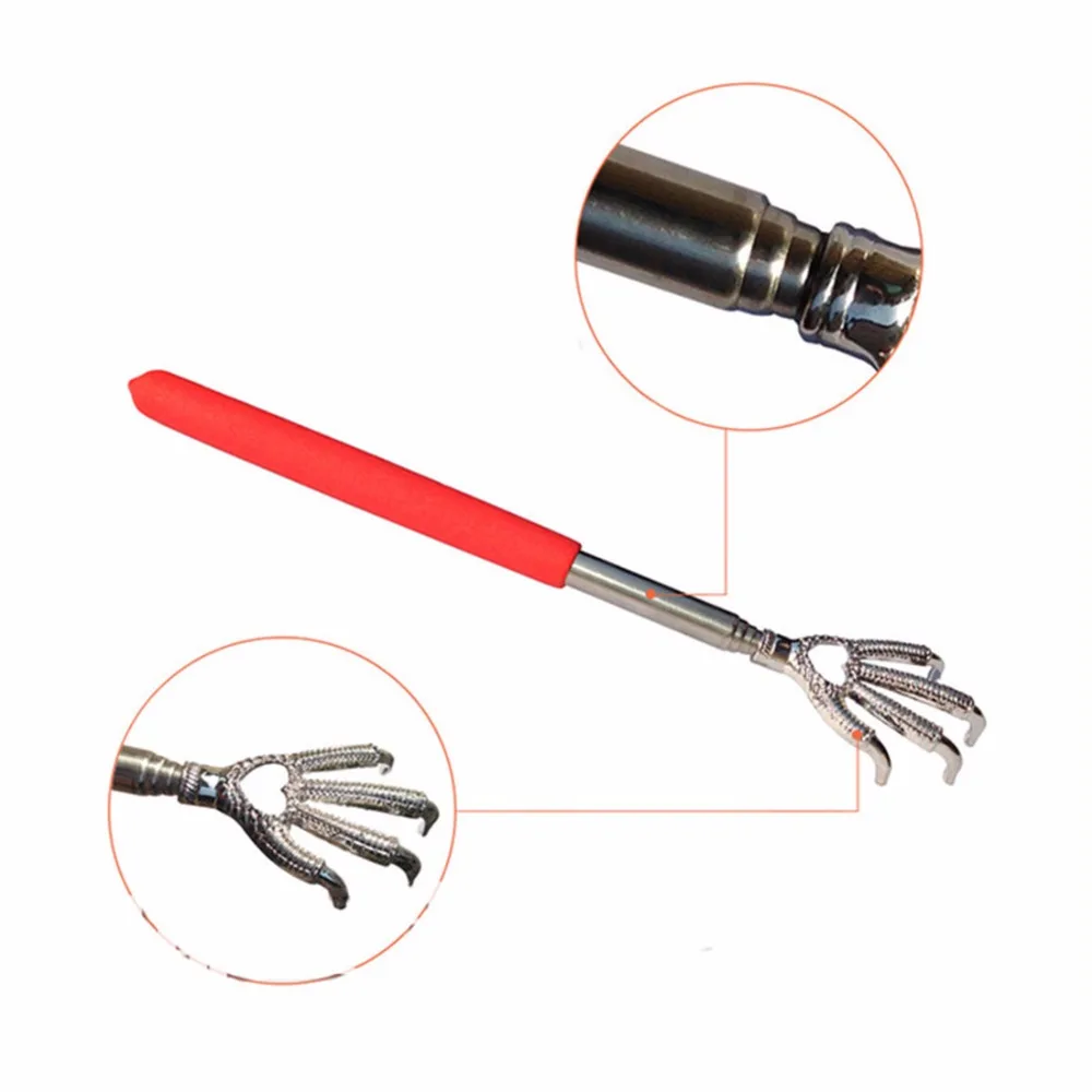 2 шт. Телескопический удобный массажер для спины с когтями орла из нержавеющей