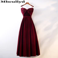 mbcully sexy sweetheart burgundy prom dresses long 2023 luxury velvet black girls formal evening party gowns cheap free shipping