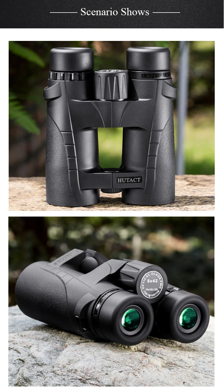 HUTACT 8x42 Бинокль для охоты Тусклое освещение Ночная версия Покрытие FMC Портативный для пешего туризма