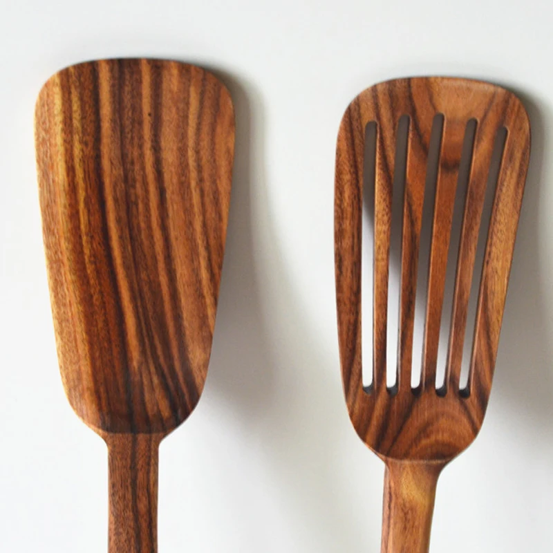 2 шт. (1 комплект) чайная шлицевая шпатель для Тернера антипригарная деревянная
