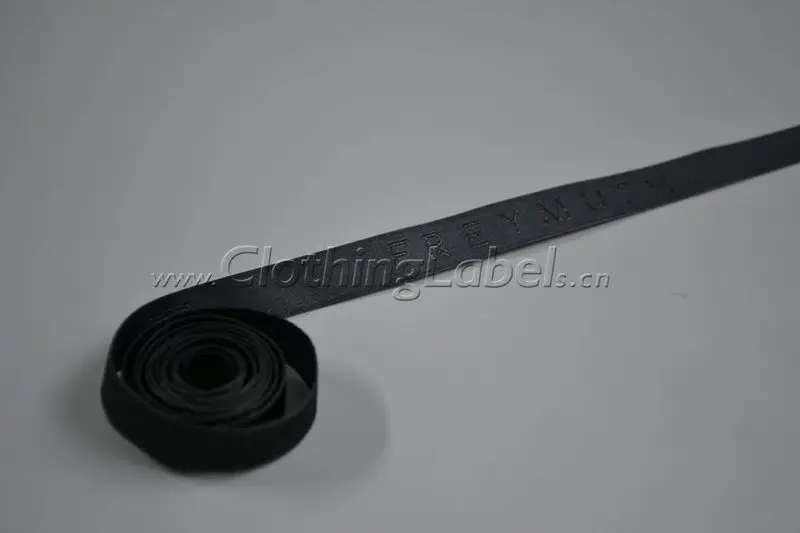 Тканая лента для одежды подарки одежда индивидуальный логотип темно серый цвет с