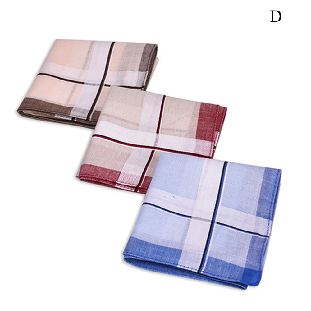 3 шт. мужские повседневные карманные хлопковые носовые платки разные