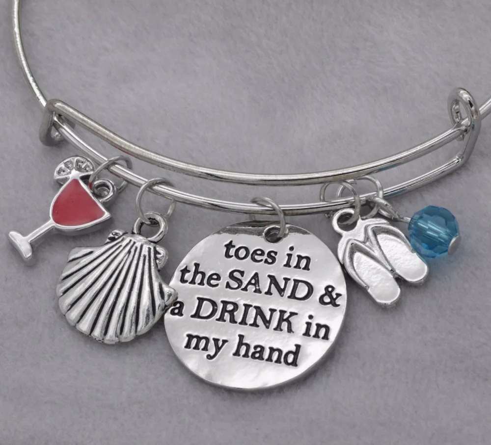 Модный регулируемый браслет с кристаллами ювелирные изделия пальцы в песке и