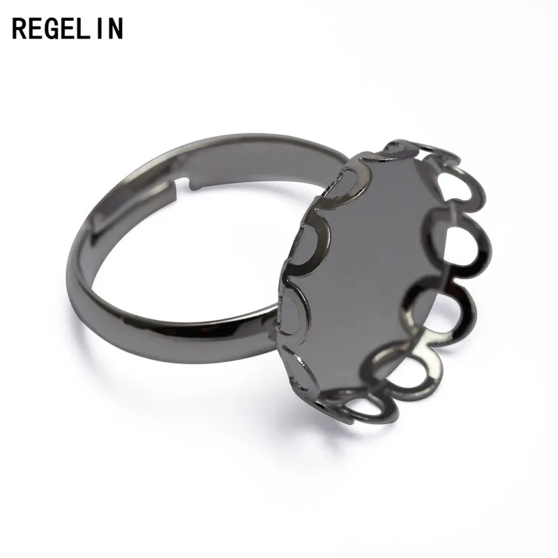 REGELIN 10 шт. Регулируемые Основы для колец кабошон настройки ободок кружево