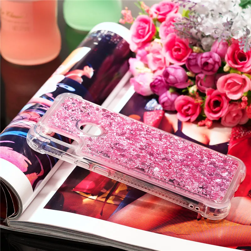 Шикарный с блестящими звездами зыбучие пески жидкость кожи мобильного телефона