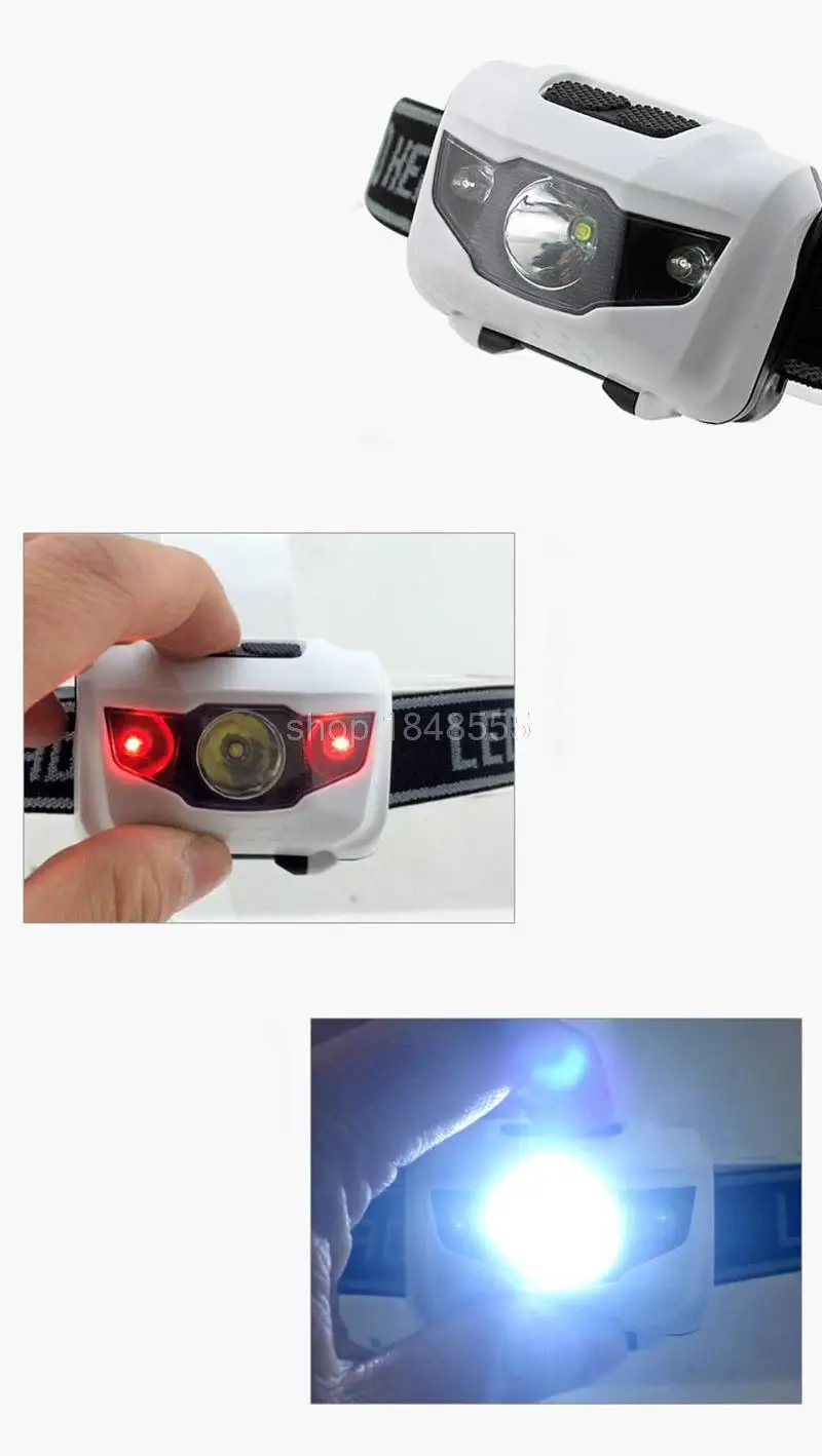 Головсветильник мини фонарь с 3 светодиодами 4 режима|battery powered fans for camping|battery operated