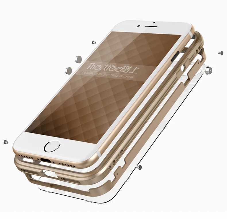 Роскошный металлический бампер для iphone 7, чехол-накладка, прозрачная алюминиевая рамка, противоударный чехол для телефона для iphone 7 Plus, прозрачный металлический чехол