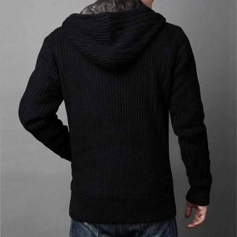 Men Cashmere Coarse Wool Cardigan Winter Thick Warm Sweater Men Warm Sweater Outwear