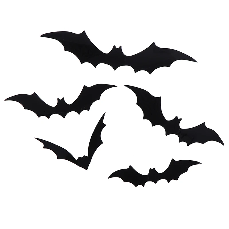 

12Pcs/set Black Halloween Wall Sticker 3D Bat Wall Sticker Home Decor Wall Sticker