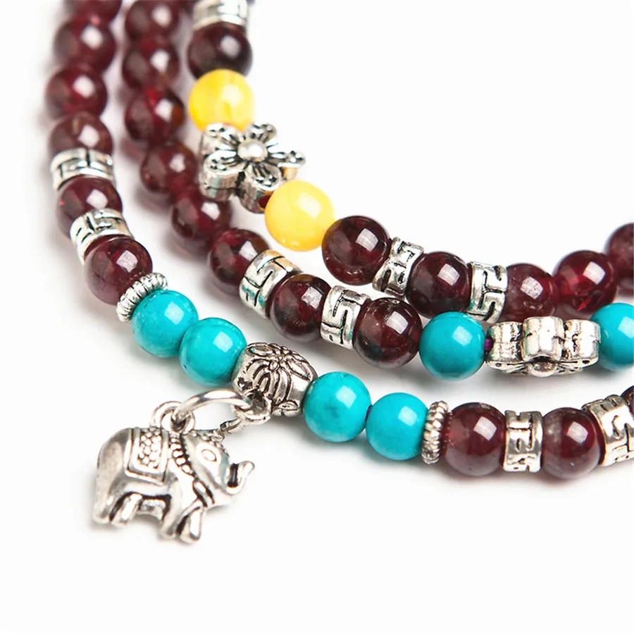 Оптовая продажа женские натуральные винно красные гранат хрустальные круглые