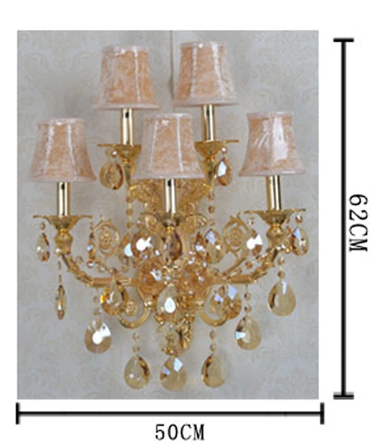 Римский 5-рычажный Золотой светодиодный настенный светильник для гостиницы